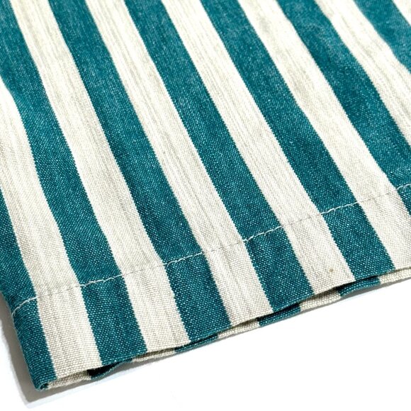 Vintage 80s Esprit Sport Denim Pencil Skirt Vertical Stripe Green White Pockets - Picture 15 of 15